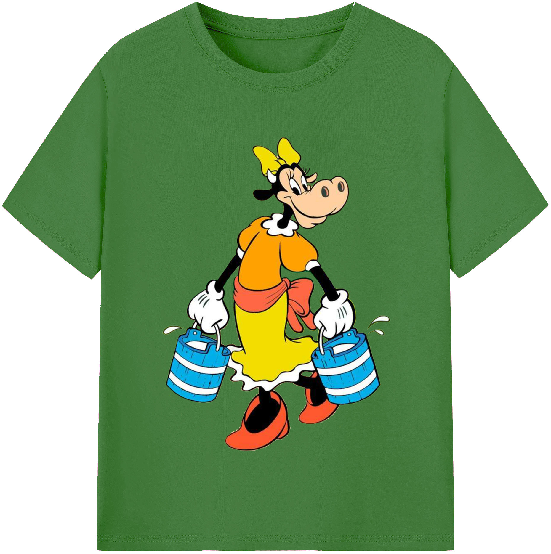 （画像用） ミッキーマウス Mickey Mouse レディースカジュアルプリントTシャツ（綿100％）